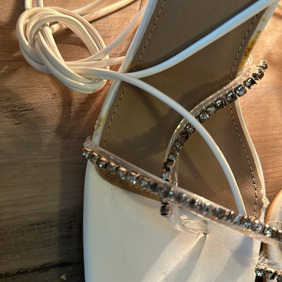 White bling ego tie up heels - Picture 8 of 11